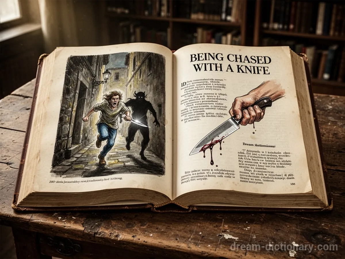 Dream Dictionary Book: Being Chased With A Knife