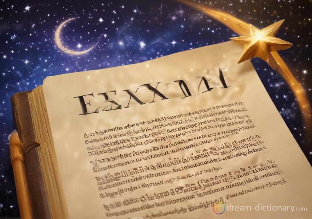 Exam dream dictionary