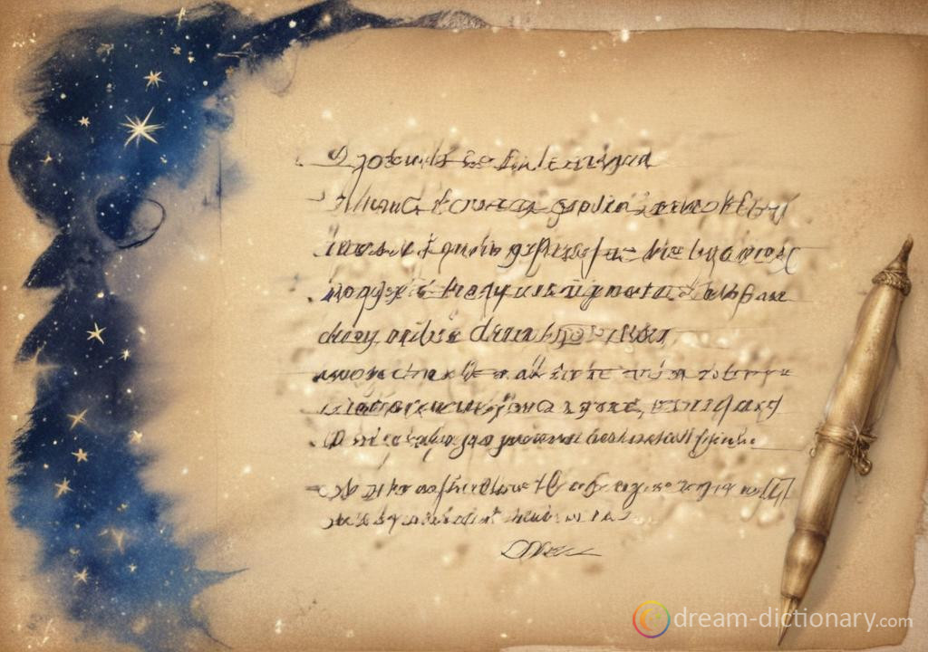 Handwriting dream dictionary