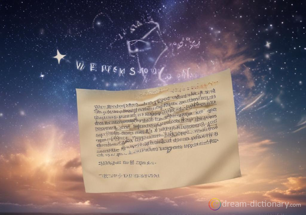 Letter of application dream dictionary