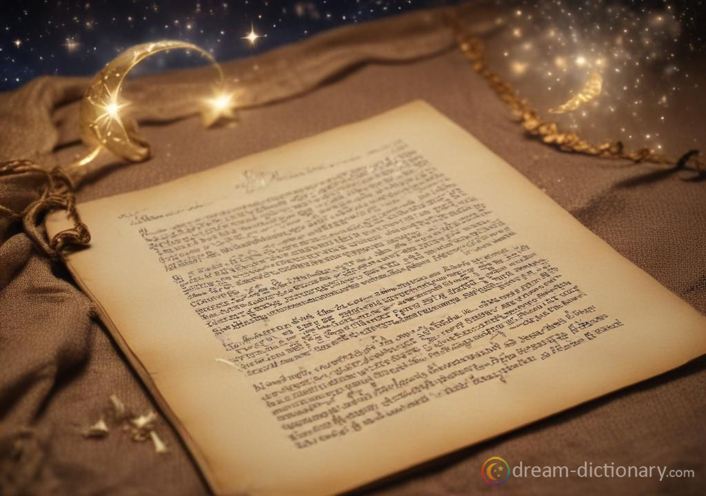 Memorandum dream dictionary