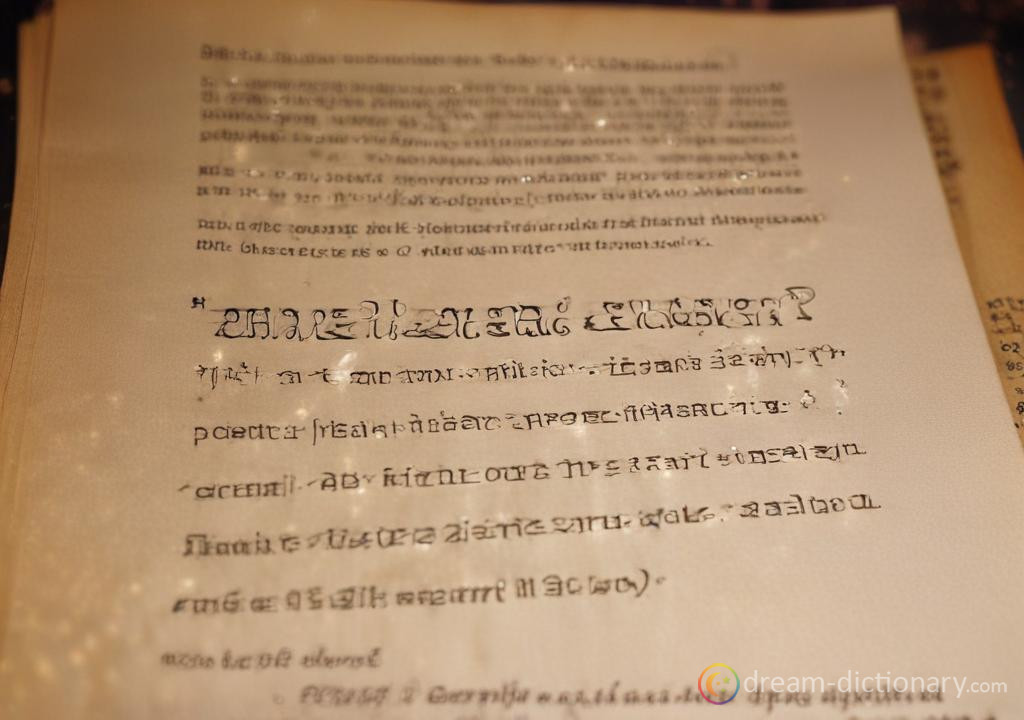 Sheet dream dictionary