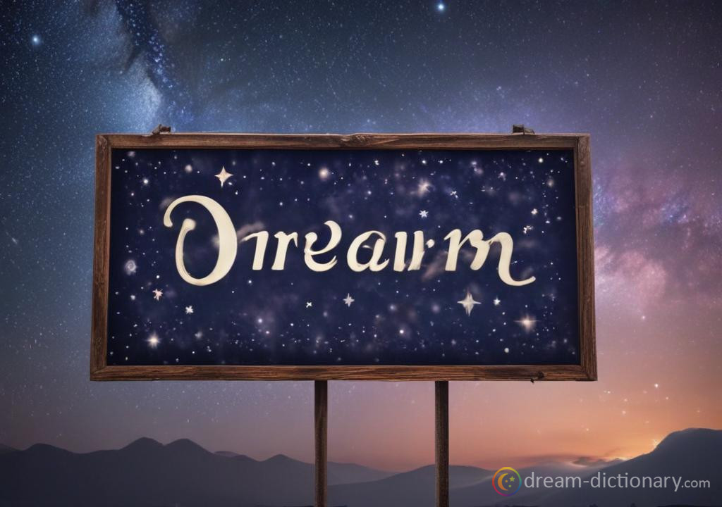 Signboard dream dictionary