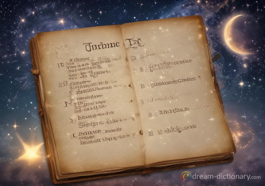 Timetable dream dictionary