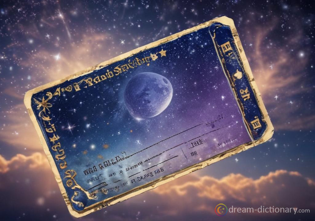 Travelling ticket dream dictionary