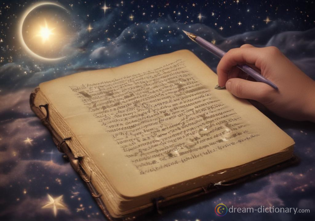 Writing dream dictionary